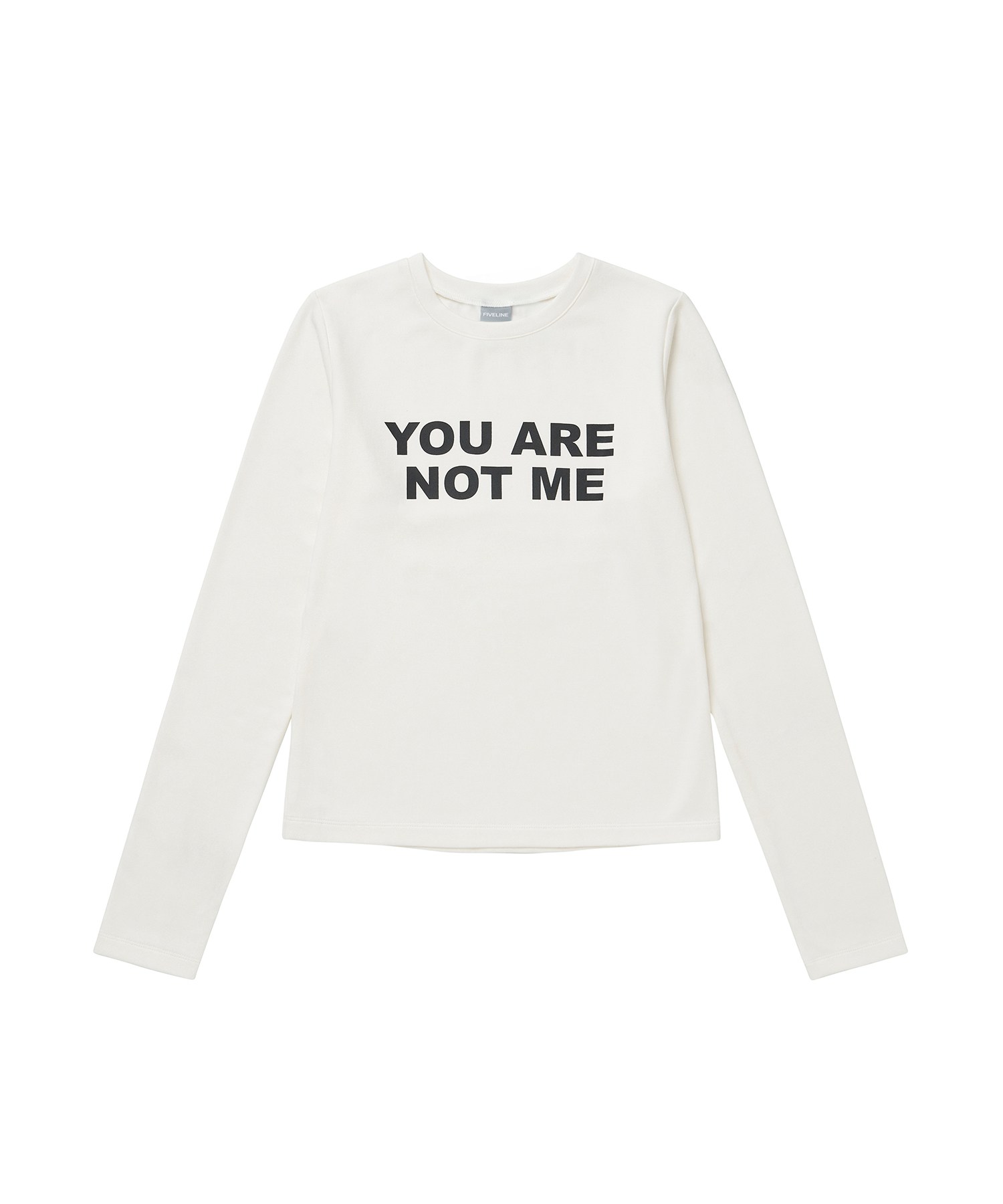 FIVELINE-YOU ARE NOT ME 롱 슬리브 티셔츠 화이트